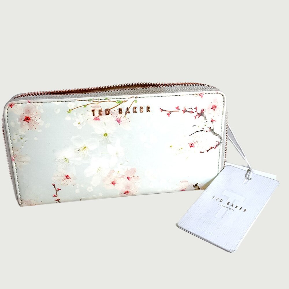 Ted Baker Zip-Around Cherry Blossom Wallet (used)